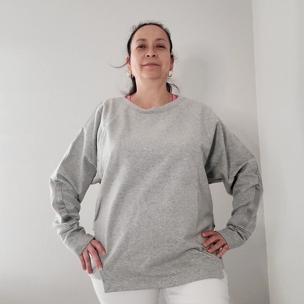 Thrive Gray Crew Neck Sweater